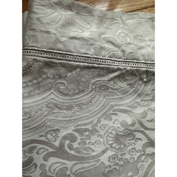 2 Ralph Lauren Pillow Sham Ruffles Textured Jacquard Floral paisley gray set - Picture 15 of 16